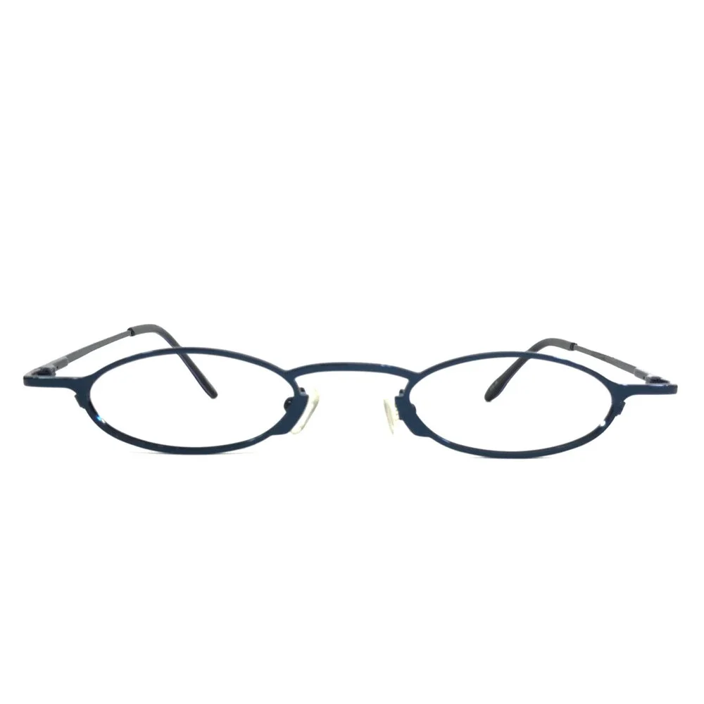 ogi Petite Eyeglasses Frames 9010 COL. 68 Navy Blue Oval Wire Rim 40-22-131